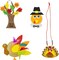 4E's Novelty Thanksgiving Craft for Kids (Makes 4) – DIY Foam Thankful Tree, Turkey Plate, Pilgrim & Turkey Monster Magnet, Fall Arts & Crafts Activity Kit for Toddlers, Kids, Teens & Adults